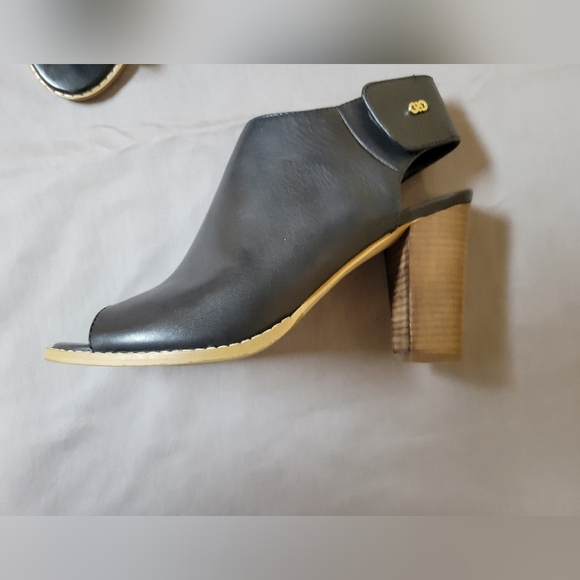 Cole Haan Leather Peep Toe Booties - Picture 9 of 9